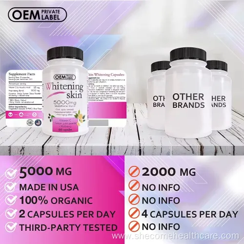 OEM Glutathione Capsules for Skin Whitening and Anti-Aging